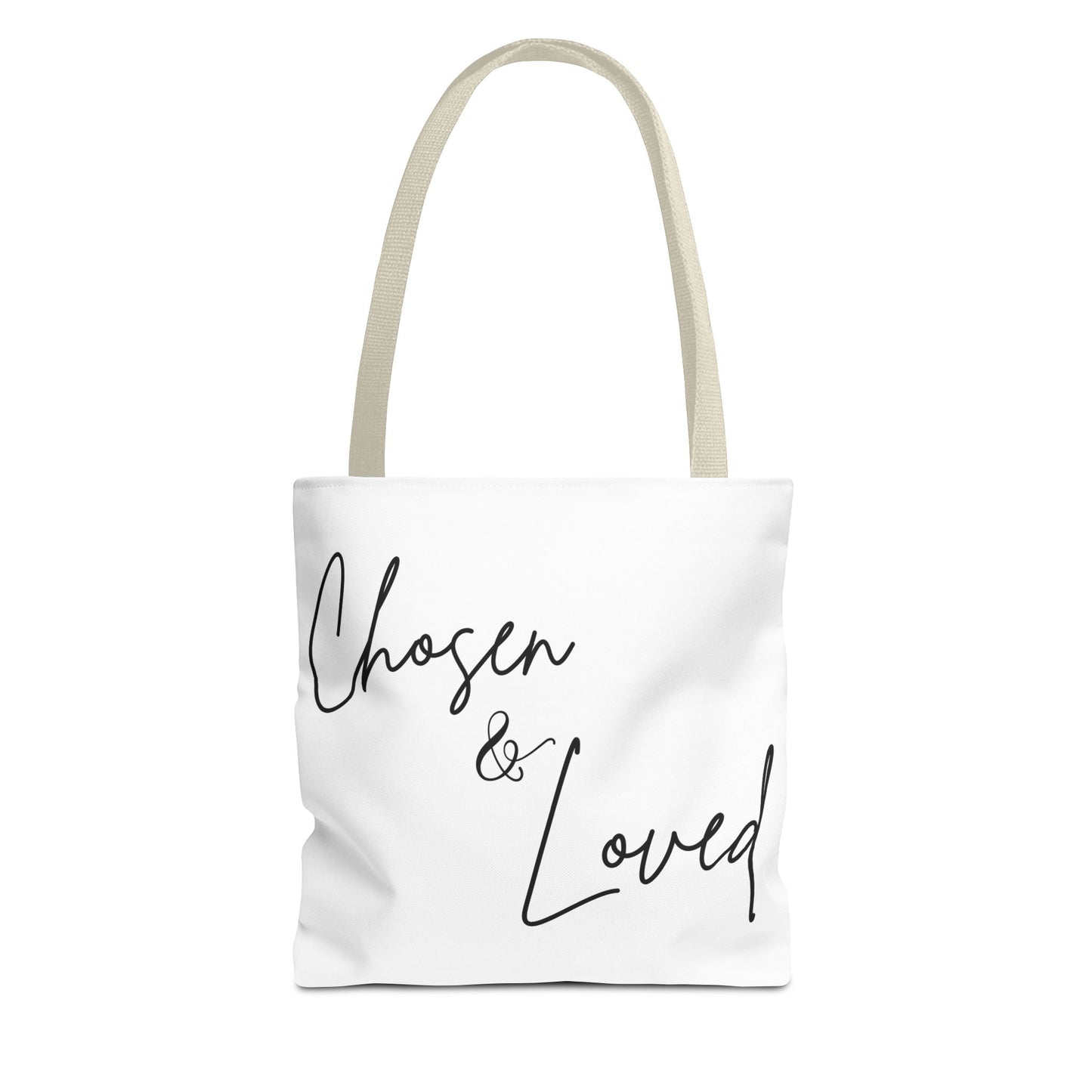 Chosen and Loved Tote Bag — Inspirational All-Over Print Tote