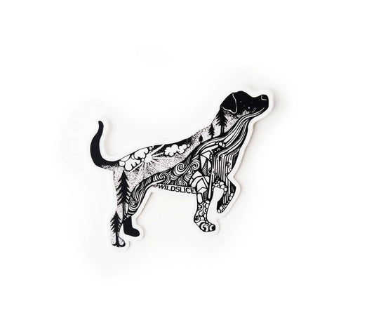 Hiking Dog 3” sticker