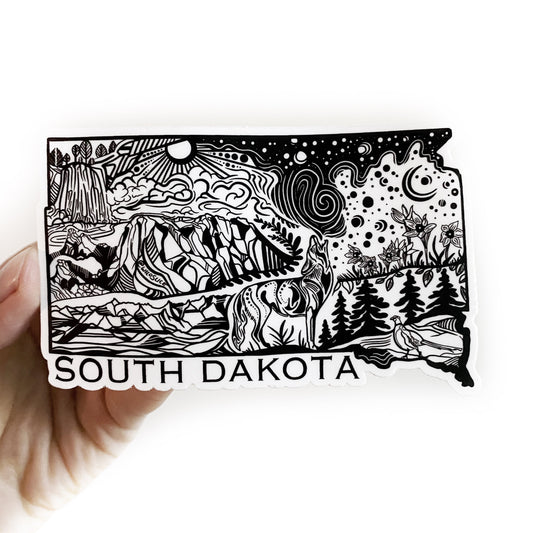 South Dakota USA State 4” vinyl sticker
