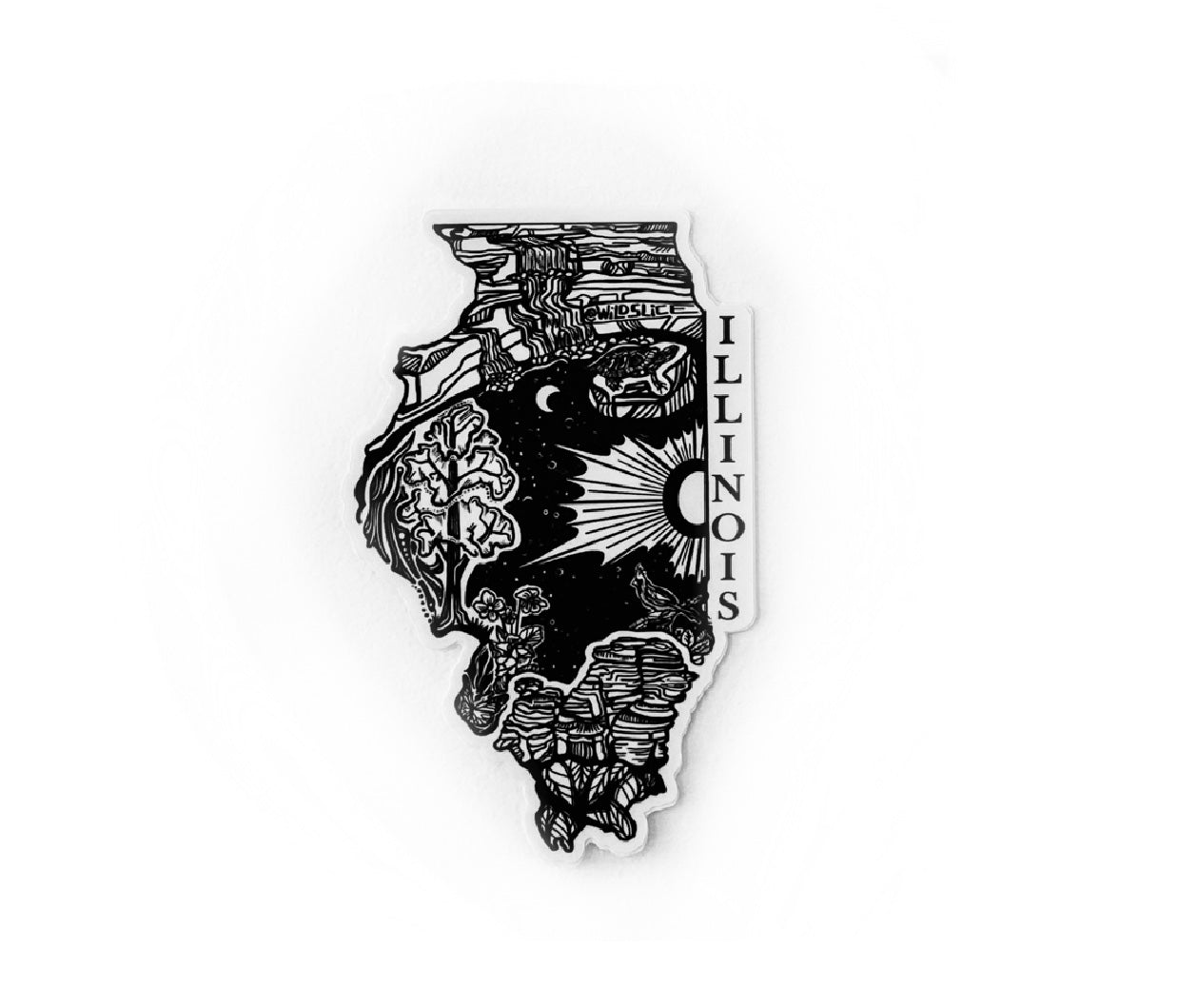 Illinois state 4” sticker