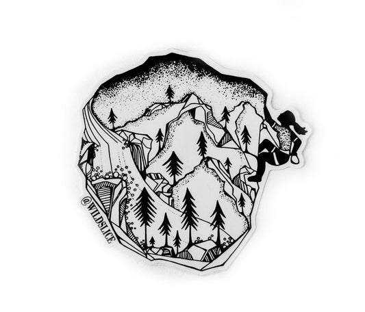 Rock Climber Girl Stickers