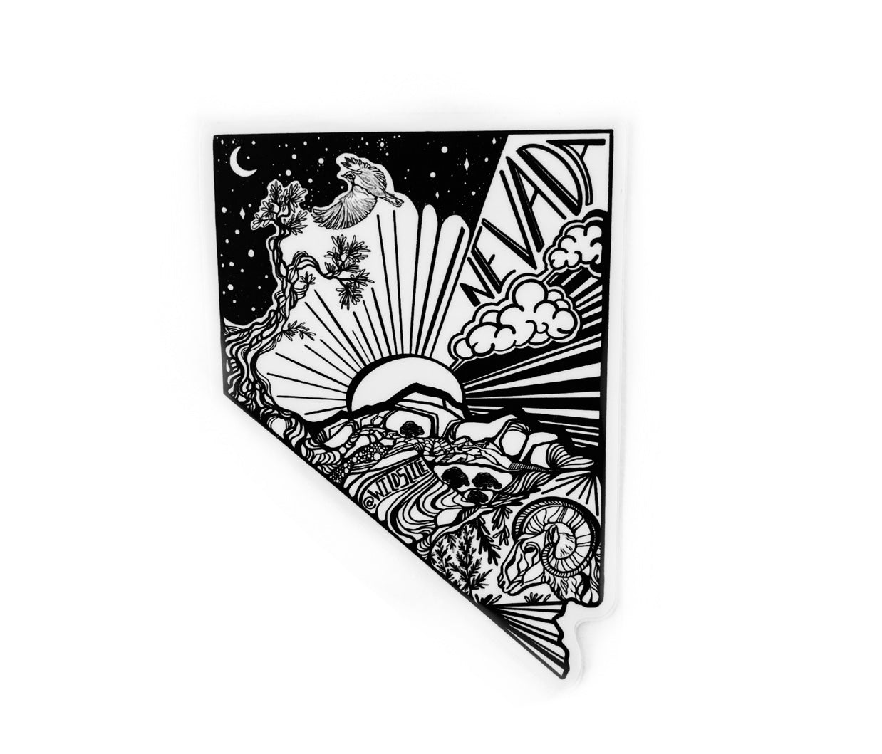 Nevada state 4” sticker