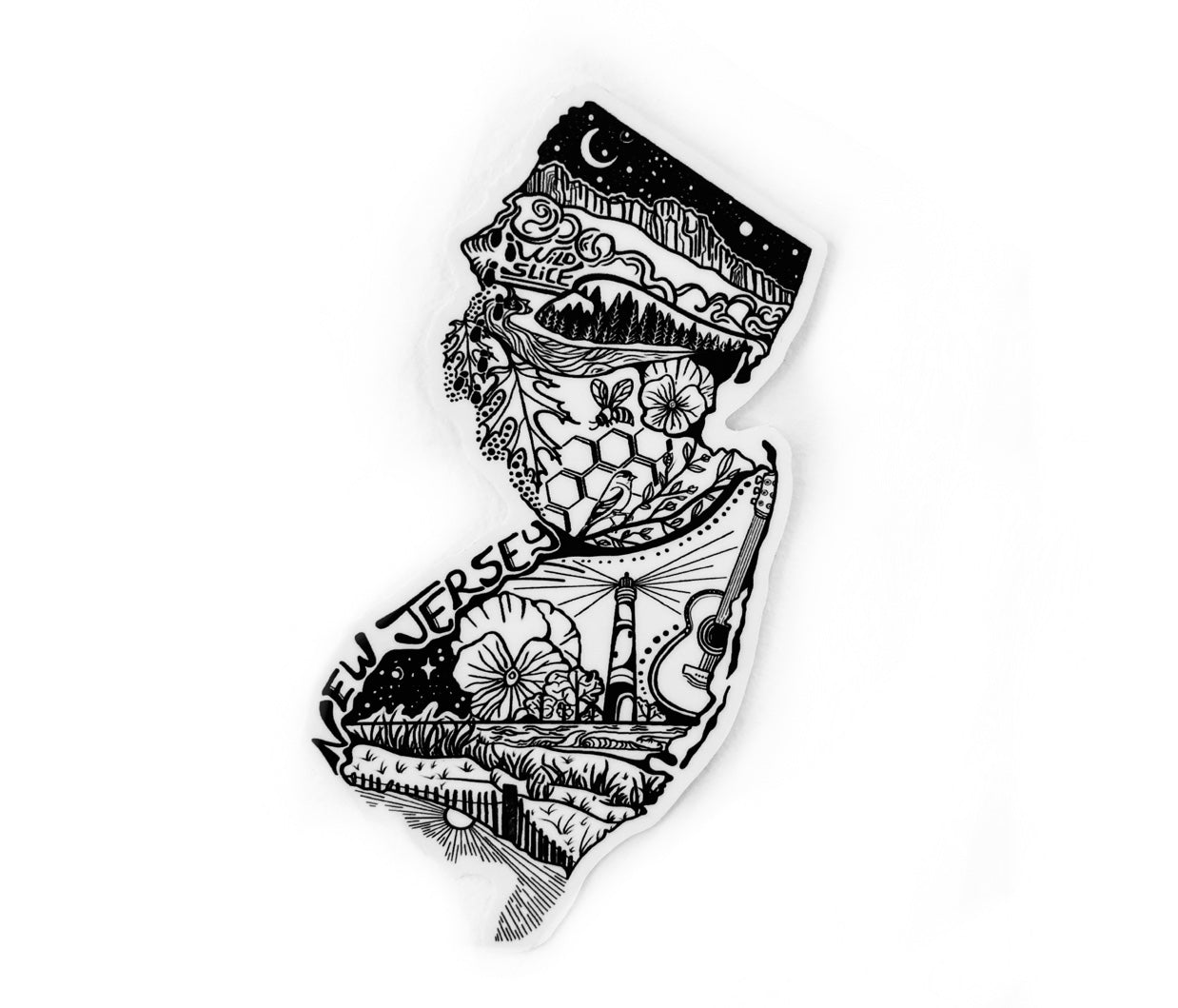 New Jersey State 4" sticker