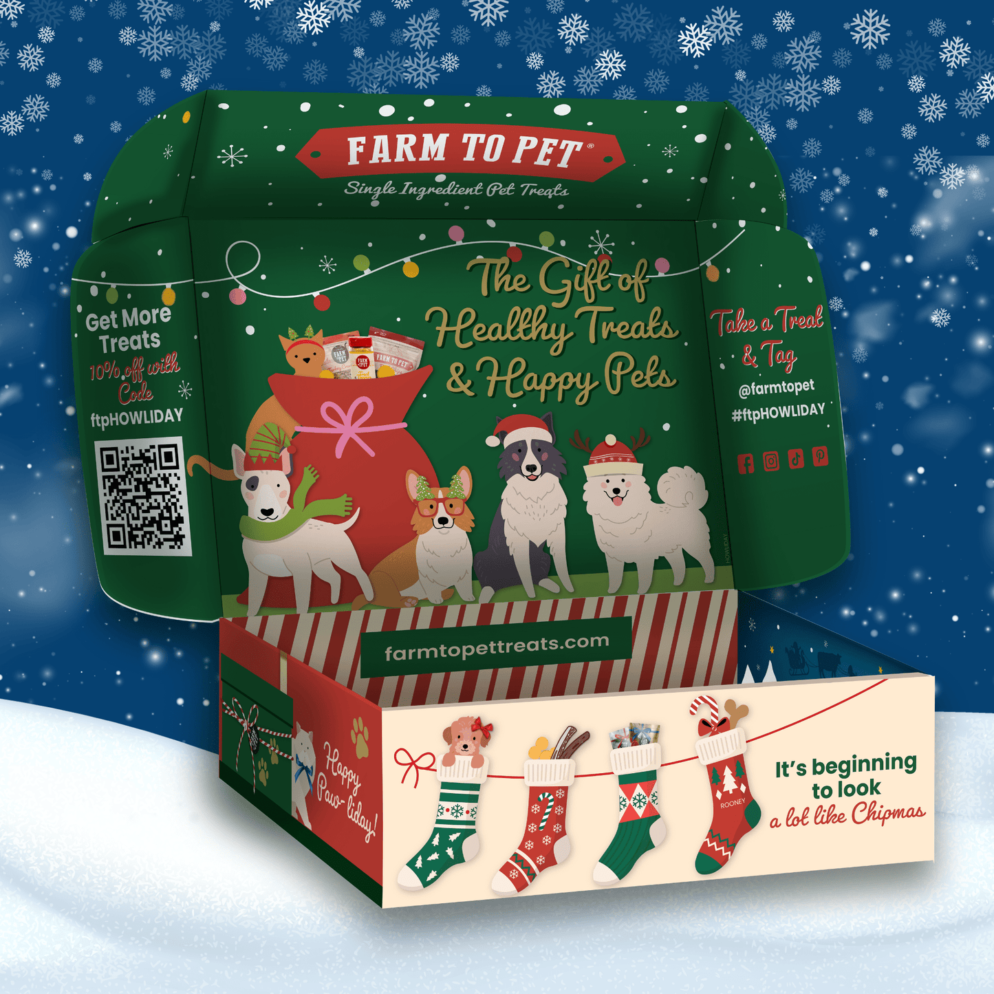 Santa Paws' Best Chipmas Dog Treat Box