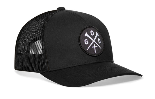 God Trucker Hat  |  Black GOD X Snapback