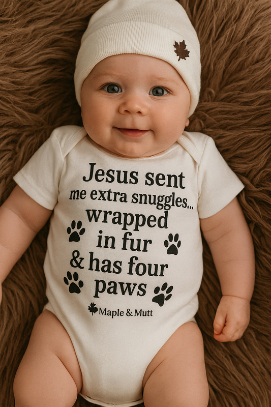 Baby Onsie- Jesus sent EXTRA  snugggles  4424