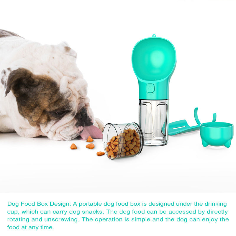 Travel 3 In 1 Dog Water Bottle Feeder Bowl Garbage Bag Storage Portable Pet Outdoor Travel 3 In 1 Dog Water Bottle