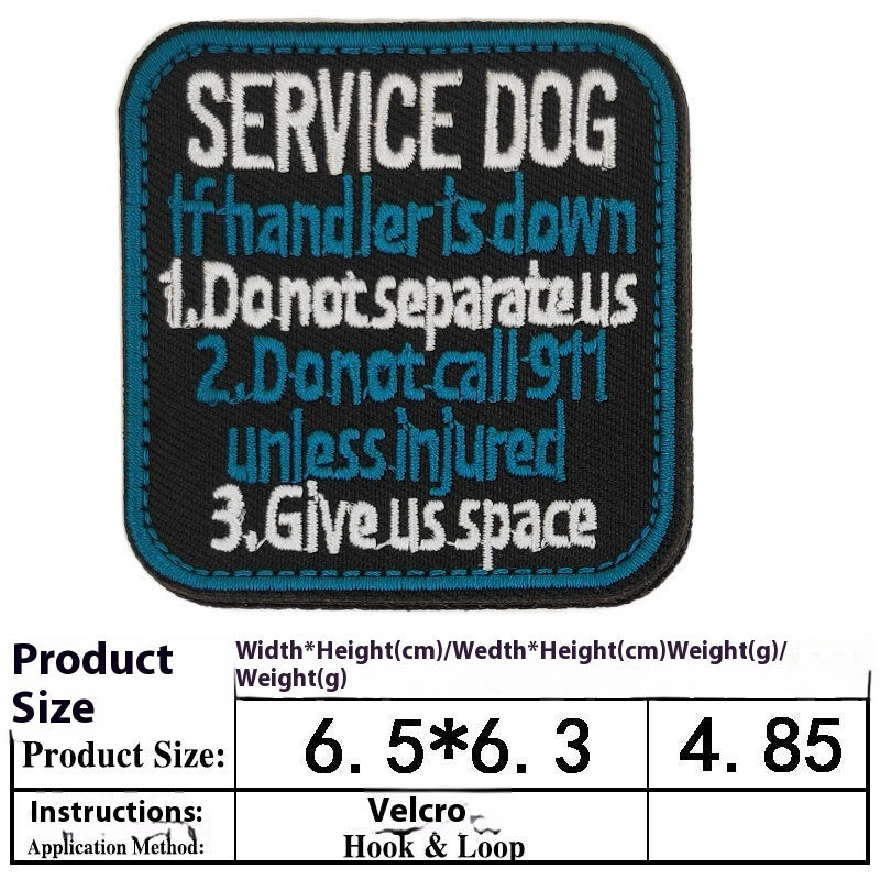 Pet Dog Accessories Embroidered Velcro New Pet Clothing Decorative Sticker Computer Embroidery Chapter