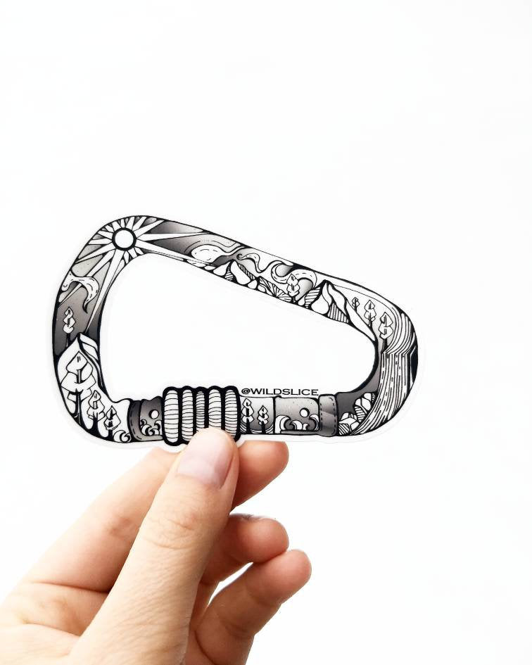 Rock Climbing Carabeaner stickers