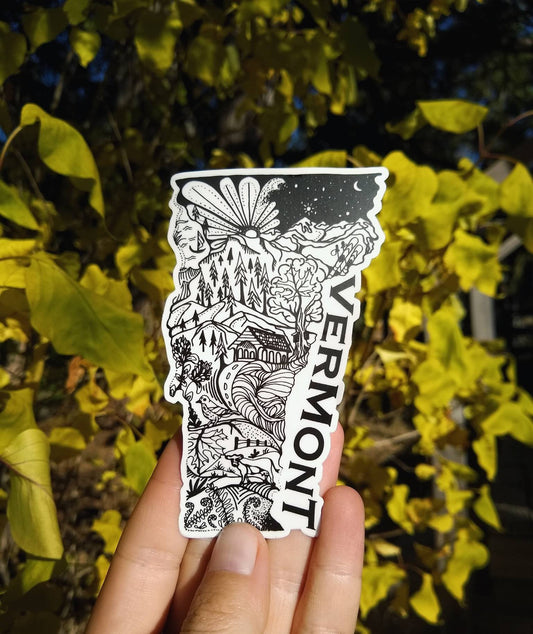 Vermont State  4" sticker
