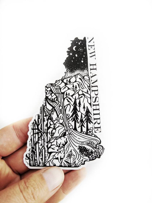 New Hampshire state bumper sticker  4"