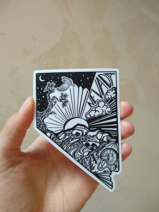 Nevada state 4” sticker