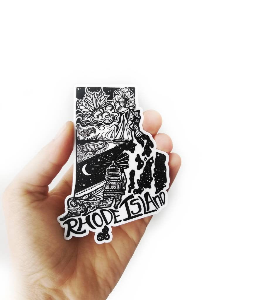 Rhode Island State  4" sticker