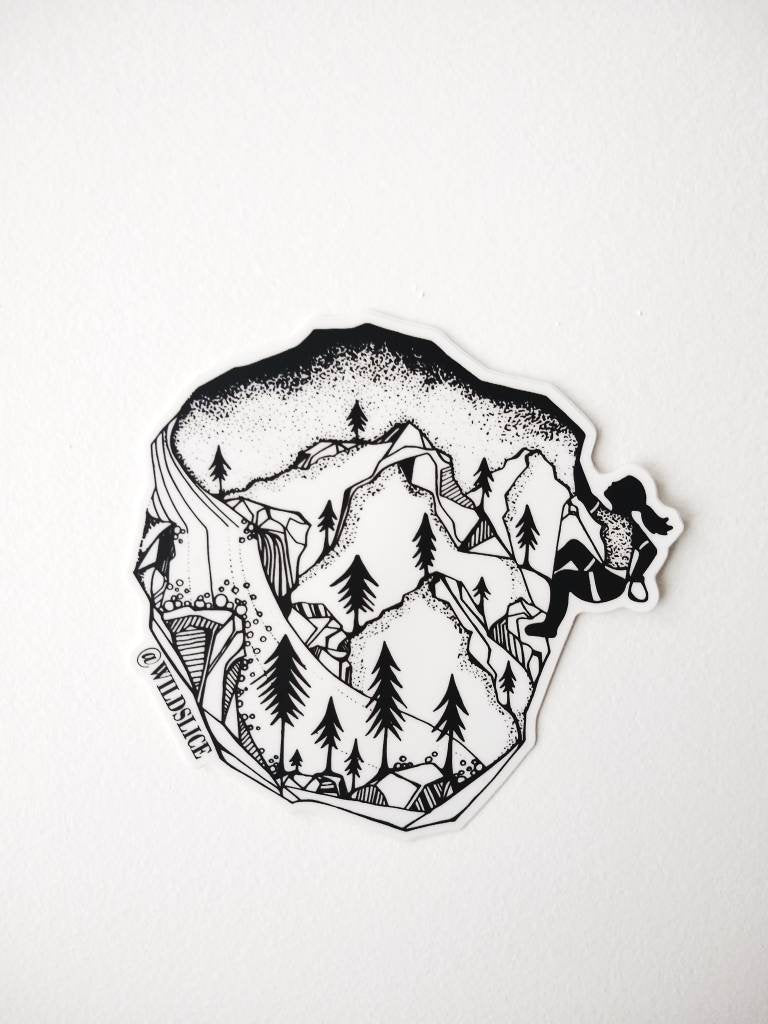 Rock Climber Girl Stickers