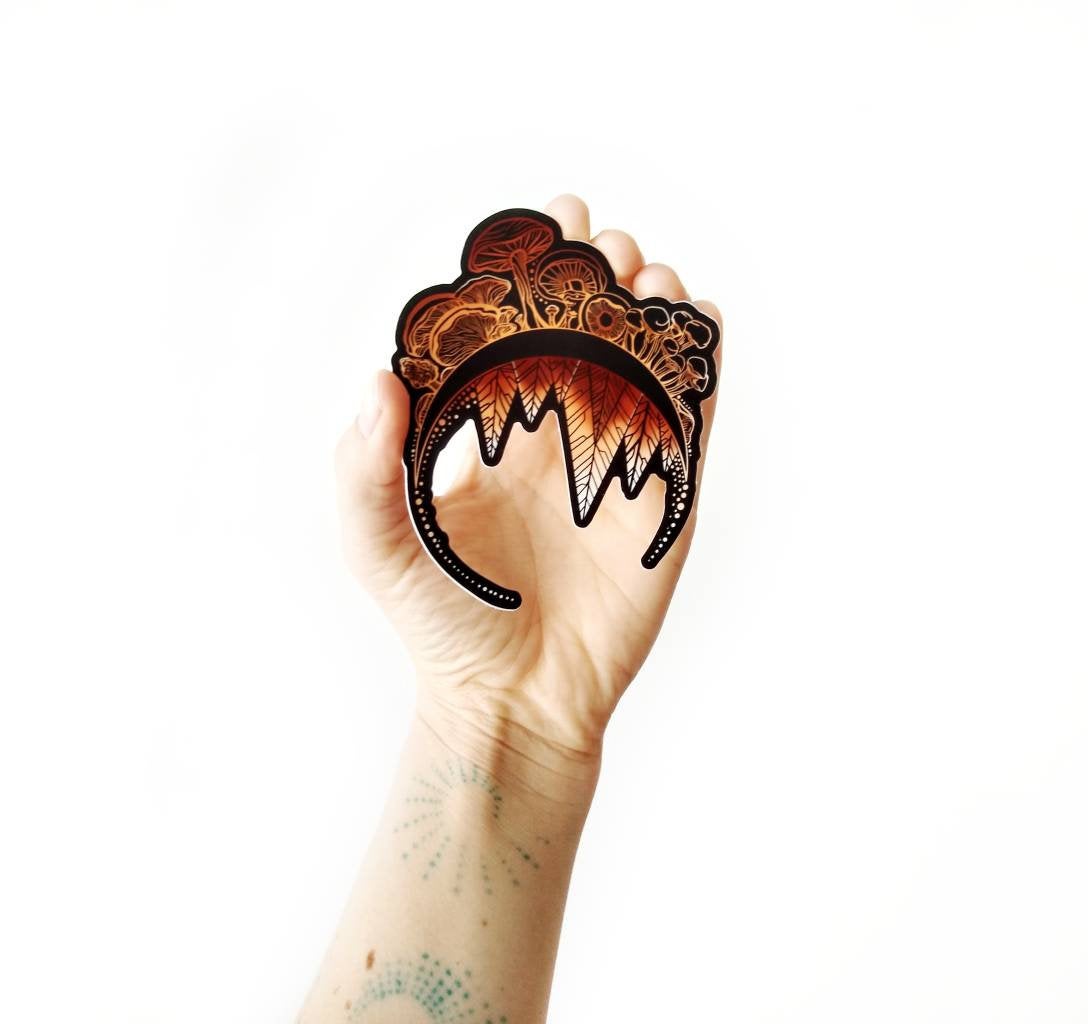 Mushroom Moon 4” sticker