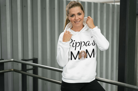 Pet Mom Hoodie – “Pippa’s Mom” Personalized Dog Mom Sweatshirt